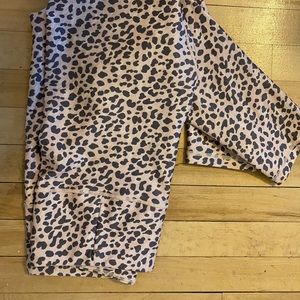 CALIA by Carrie pink Leopard Print 7/8 Leggings